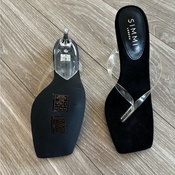 NWOT Simmi Black Sandal Heels - Picture 3 of 6